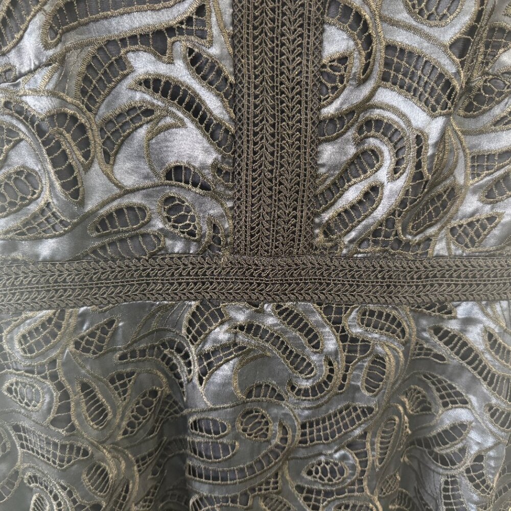 Antonio Melani Liva Black & Blue Lace Embroidered Fit & Flare Dress - Size 12 - Picture 11 of 16